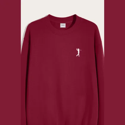 Mikina, Barva Bordó, s Potiskem Golf Swing Logo