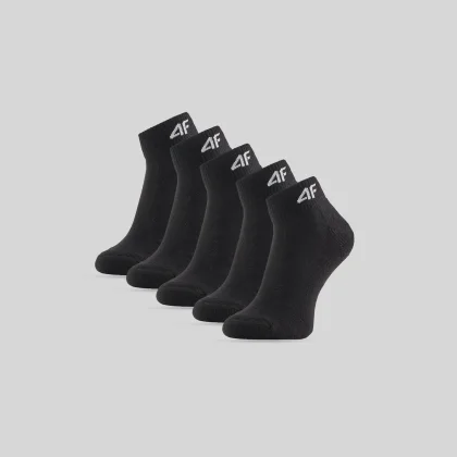 4F Krátké ponožky (5-pack) chlapecké - černé 32-34