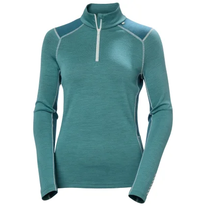 Helly Hansen Lifa Merino středně teplá 1/2 Zip, dámská, zelená