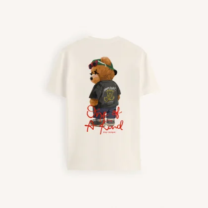 Tričko, Barva Ekru, s Potiskem One Of A Kind Teddy