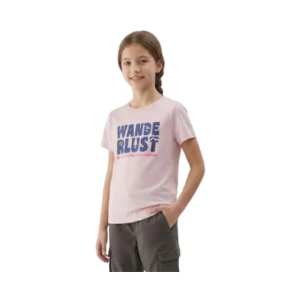 Dívčí tričko s krátkým rukávem 4F JUNIOR TSHIRT F2884-56S-LIGHT PINK