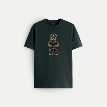Tričko, Barva Železná šedá, s Potiskem Policebear