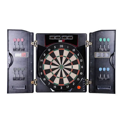 Elektronický terč na šipky One80 DeLuxe II se skříňkou