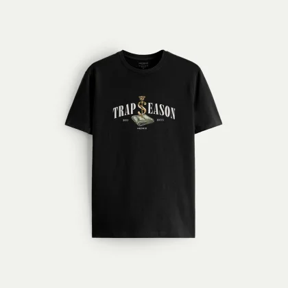 Tričko, Barva Černá, s Potiskem Trap Season