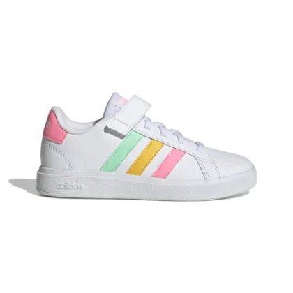 Dívčí rekreační obuv ADIDAS Grand Court cloud white pulse mint beam pink