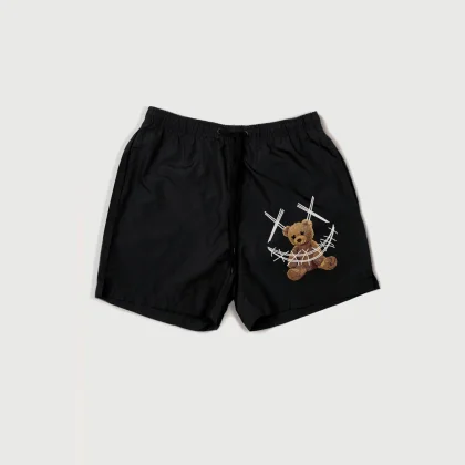 Plavecké Šortky , Barva Černá, s Potiskem Stand Out Teddy