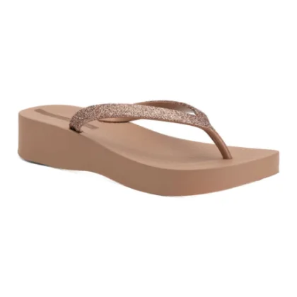 Dámské žabky (plážová obuv) IPANEMA Mesh Chic Platform W brown