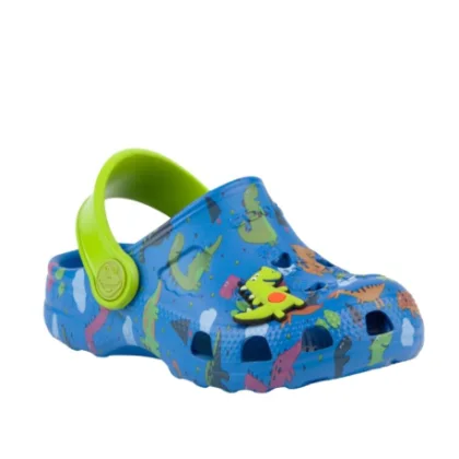 Chlapecké kroksy (rekreační obuv) COQUI Little Frog + Amulet K royal lime dino