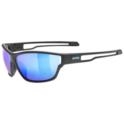 Cyklistické brýle UVEX brýle Sportstyle 806 Black Matt Mirror Blue