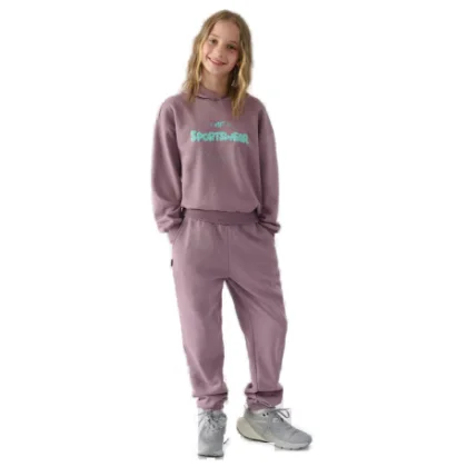Dívčí tepláky 4F JUNIOR TROUSERS-JWAW24TTROF754-51S-VIOLET