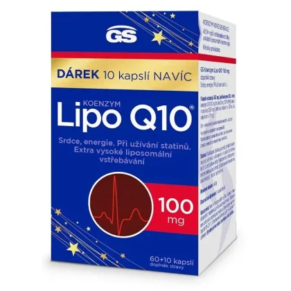 GS Koenzym Lipo Q10 100mg 60+10 kapslí