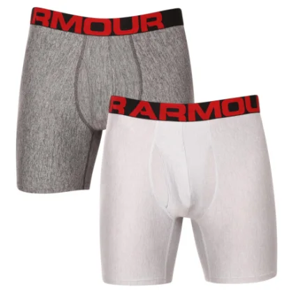 Pánské boxerky UNDER ARMOUR UA Tech 6in 2 Pack-GRY