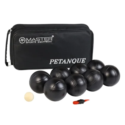 Pétanque sada MASTER 8 černých koulí obal nylon