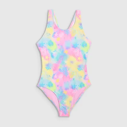 Dívčí jednodílné plavky - multicolor