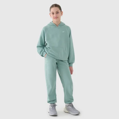Dívčí tepláky typu jogger - tyrkysové
