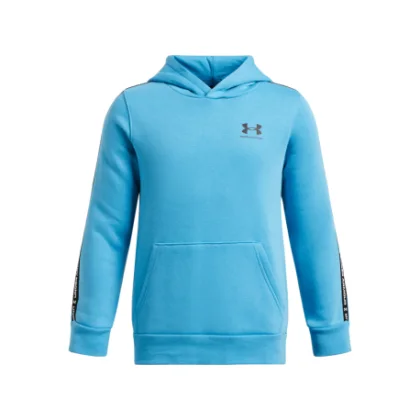 Chlapecká zateplená mikina s kapucí UNDER ARMOUR B Icon Flc HD Taping-BLU