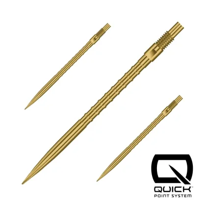 Hroty na šipky Harrows Quick Point HM Grip zlaté 40mm 3ks