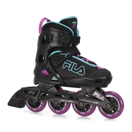 Dívčí kolečkové brusle FILA SKATES X 2C G Jr black violet light blue