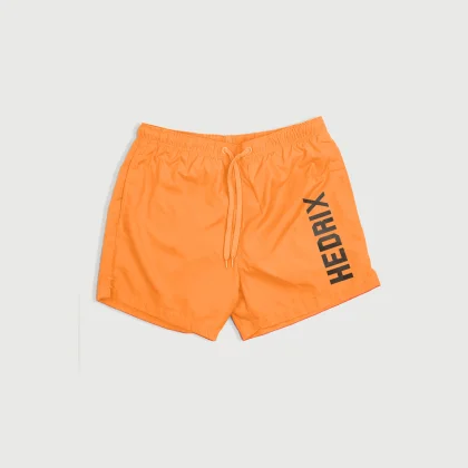 Plavecké Šortky , Barva Oranžová, s Potiskem Hedrix Oversized