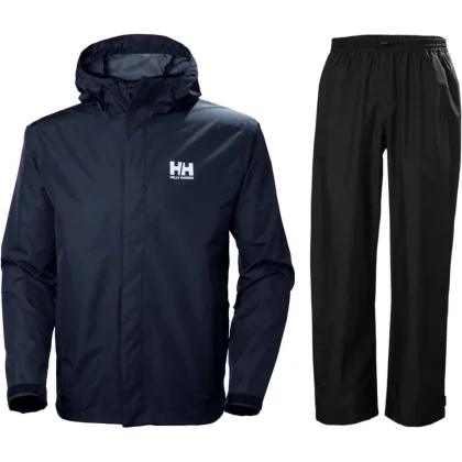 Helly Hansen Seven J/HH Rain, pánská sada do deště, tmavě modrá/černá
