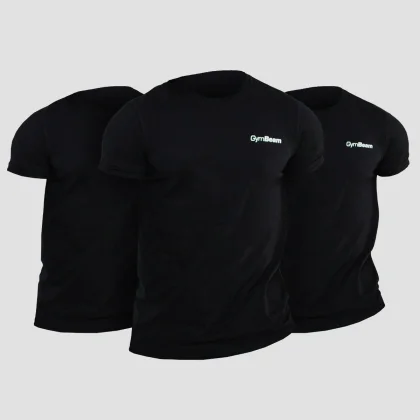 GymBeam Tričko Basic 3Pack Black