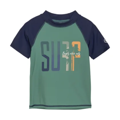 Chlapecké tričko na koupání COLOR KIDS T-shirt W Print, deep sea