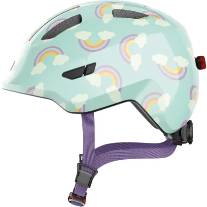Abus Smiley 3.0 LED, cyklistická helma, junior, blue rainbow