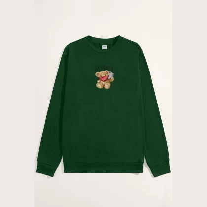 Mikina, Barva Černá, s Potiskem Supreme Teddy