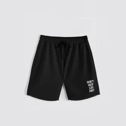 Kraťasy, Barva Bílá, s Potiskem Hedrix Leg Day