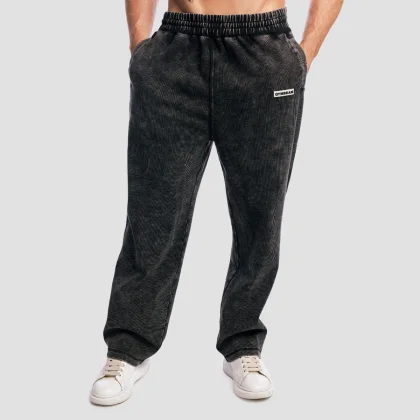 GymBeam Tepláky Aura Washed Black