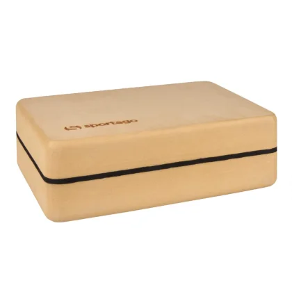 Yoga block Sportago Tiga - dvoubarevný - korek
