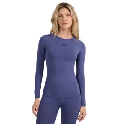 Dámské termo tričko s dlouhým rukávem 4F SEAMLESS UNDERWEAR F220-WAW25USEAF220-32S-DENIM