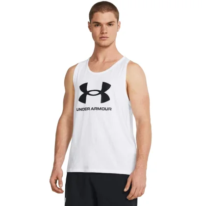 Under Armour SPORTSTYLE LOGO Tank Top White