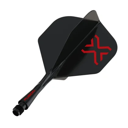 Winmau Fusion Blade X černé integrované letky No2 a krátké násadky