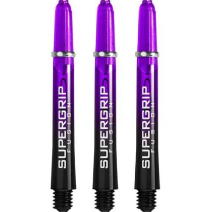 Násadky na šipky Harrows Supergrip Fusion černé, fialové, středné