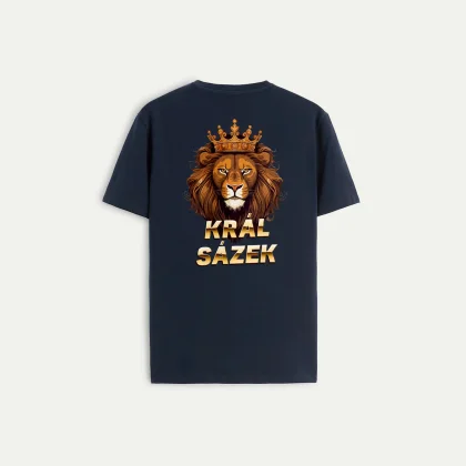 Tričko, Barva Fialová, s Potiskem Lion