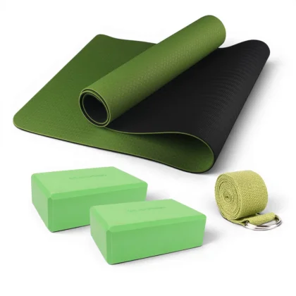 Sportago Yoga Start – kompletní sada na jógu - zelená