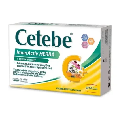 Cetebe ImunActiv HERBA +Bylinné extrakty tablet 30