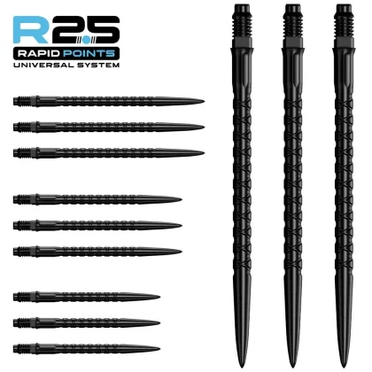 Náhradní hroty na šipky Mission R2.5 Rapid Points SC1 černé 30mm 3ks