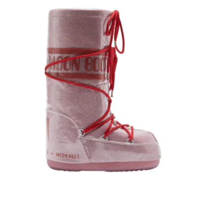 Vysoké zimní boty MOON BOOT ICON GLITTER, 003 pink