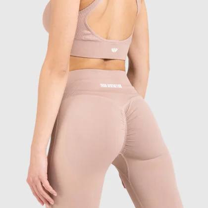 Bezešvé legíny Iron Aesthetics Seamless Butt, růžové