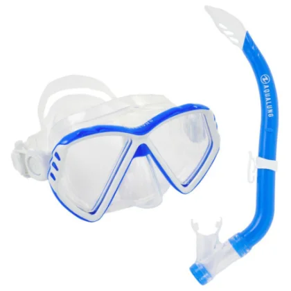 Potápěčský snorklovací set AQUALUNG CUB COMBO TRANSPARENT BLUE