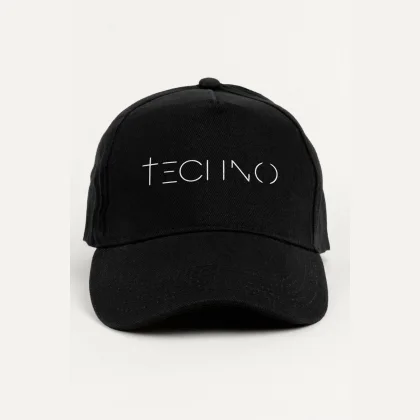 Kšiltovka Jockey, Barva Modrá, s Potiskem Techno White