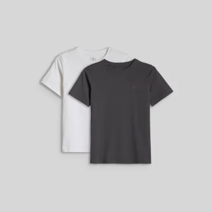 4F T-shirt regular hladké dívčí (2-pack) - multicolor 134/140 (8-10 let)