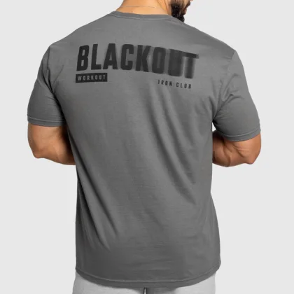 Pánské tričko Iron Aesthetics Blackout, charcoal