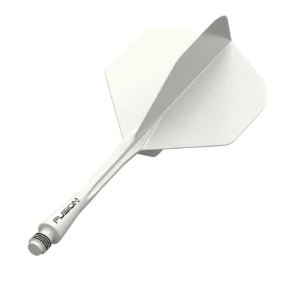 Integrované letky a násadky Winmau Fusion bílé, No2 letky a dlouhé násadky