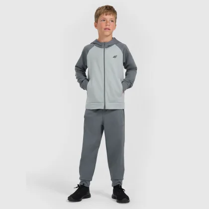 Sportovní kalhoty rychleschnoucí joggery chlapecké - šedé