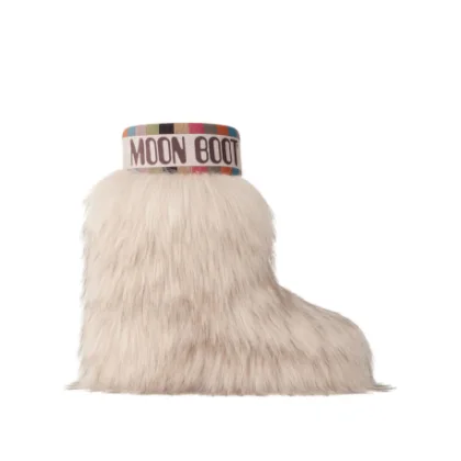 Kotníkové zimní boty MOON BOOT RESORT COL. MB ICON YETI MID-L001 BEIGE