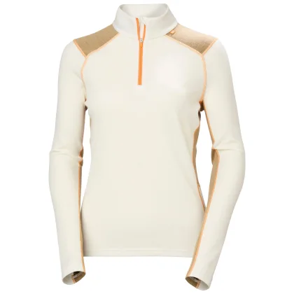 Helly Hansen Lifa Merino Midweight poloviční zip, dámská, bílá
