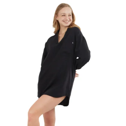 Dámská košile s dlouhým rukávem FUNDANGO Athene Cover-up-890-black